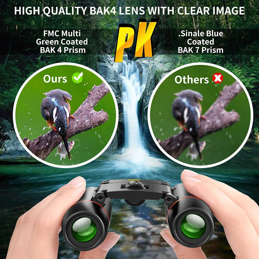 Binoculars 8x21 HD Imaging Portable Foldable Suitable for Travel Hiking Bird-watching Concerts