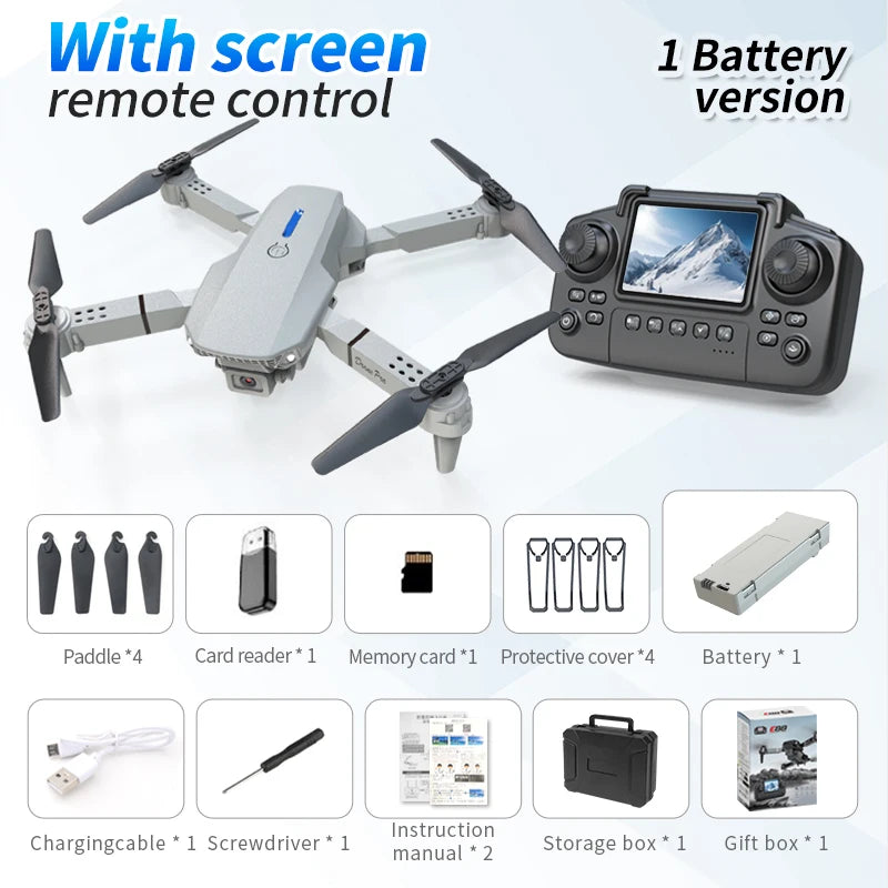 Drone 4k Professional Dron Remote Control Camera Model Airplane Multi-rotor Aircraft Quadcopter Drone UAV Wide-View