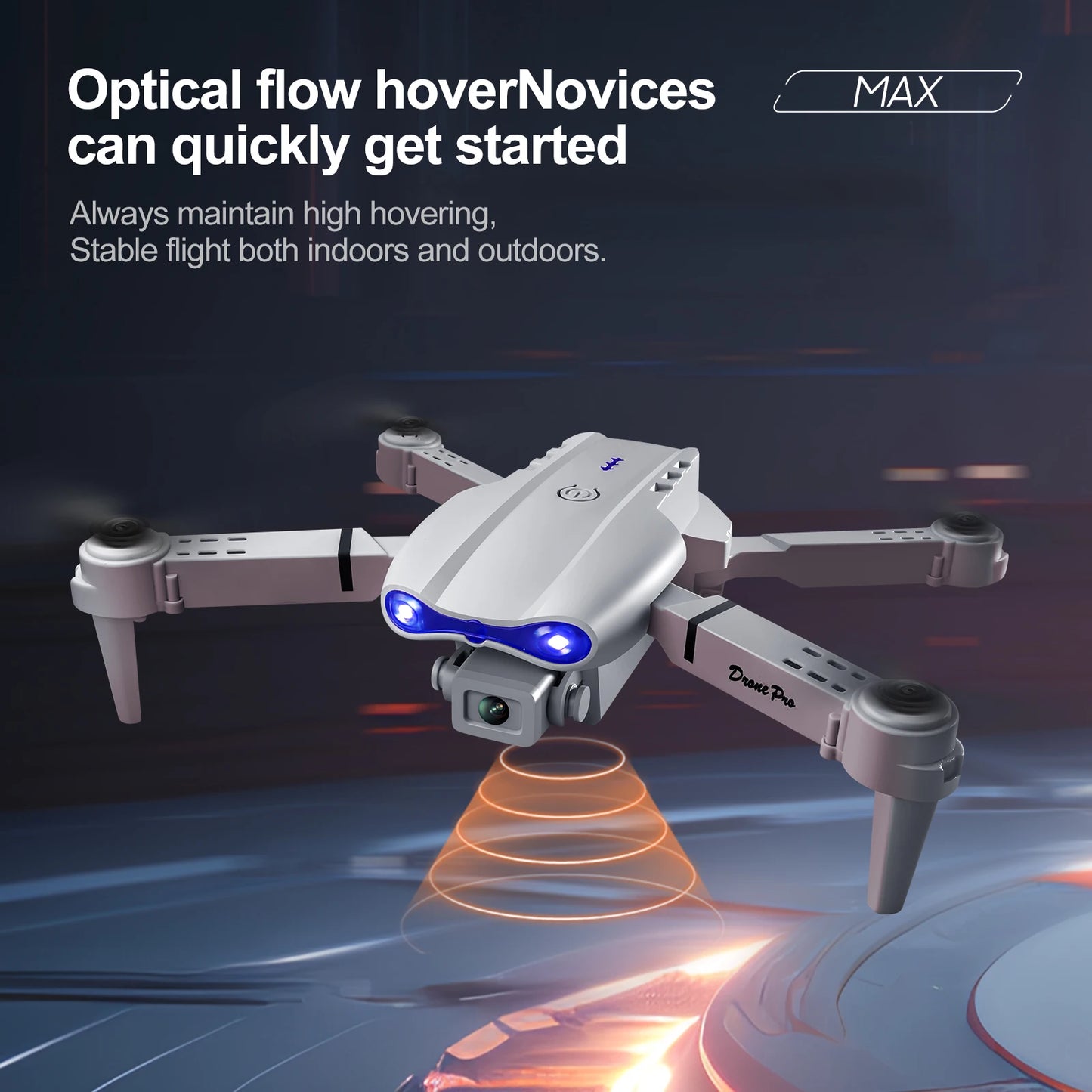 New E88 Drone Remote Control with Screen 4K Dual Camera Optical Flow Localization 2.4G RC Quadcopter One-button Take-off Drones