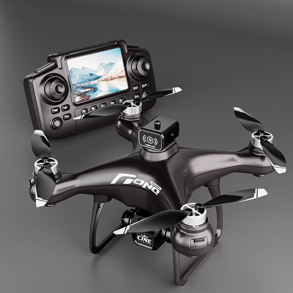 2025 New E55 Air Brushless Drone With Screen-Controlled Lighting Mini Drone 2 Camera Optical Flow Remote Control Aircraft Gift