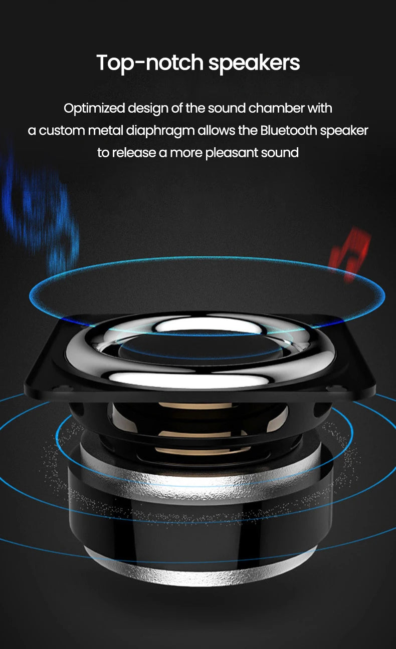 Portable Bluetooth 5.0 Speakers RGB Light HD Sound Mini Desktop Wireless Speaker Loudspeaker for Home Party Outdoor Bike