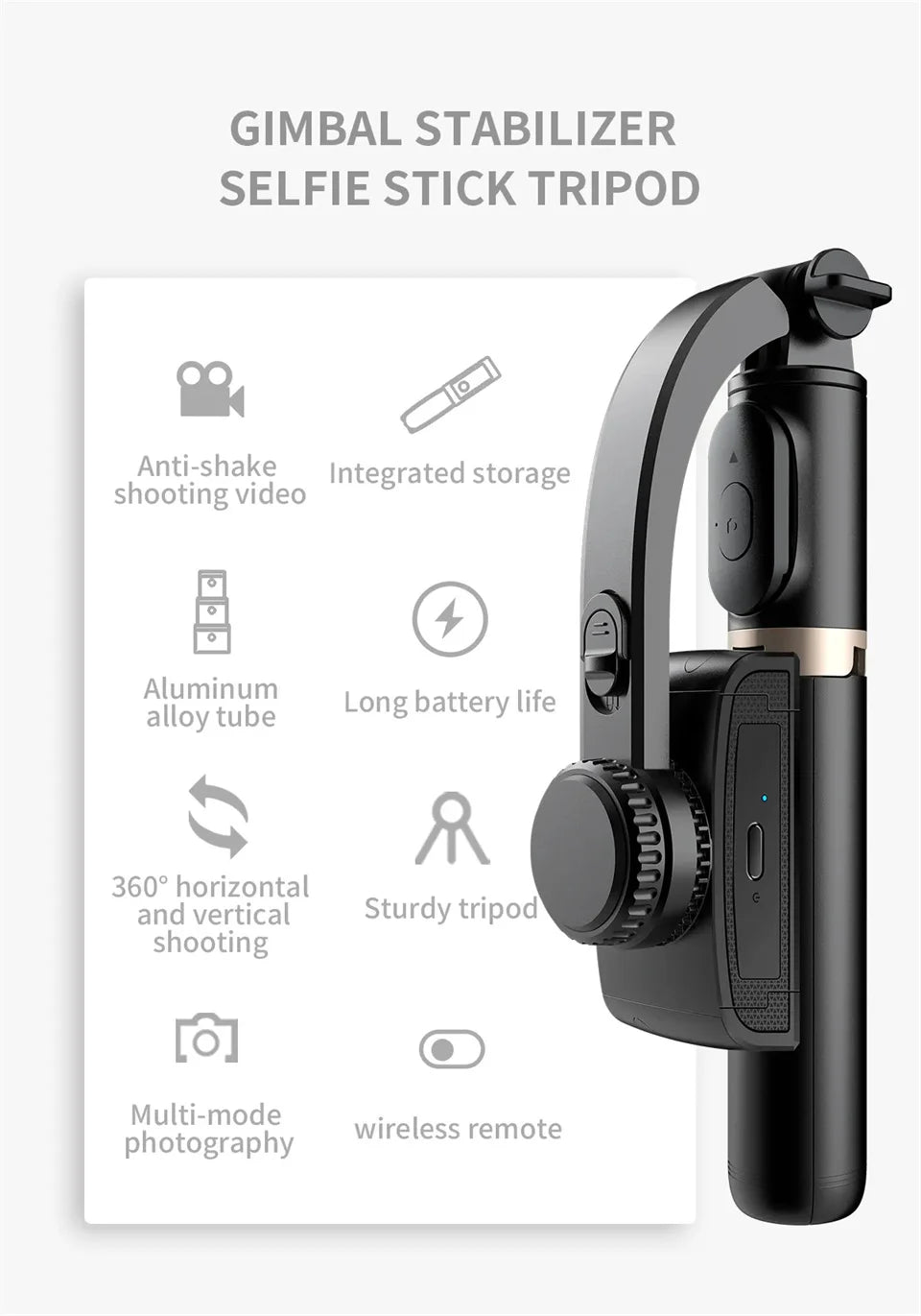Handheld Gimbal Stabilisateur Estabilizador Selfie Stick Smartphone Action Kameralar Bluetooth Tripod For Live Broadcast TikTok