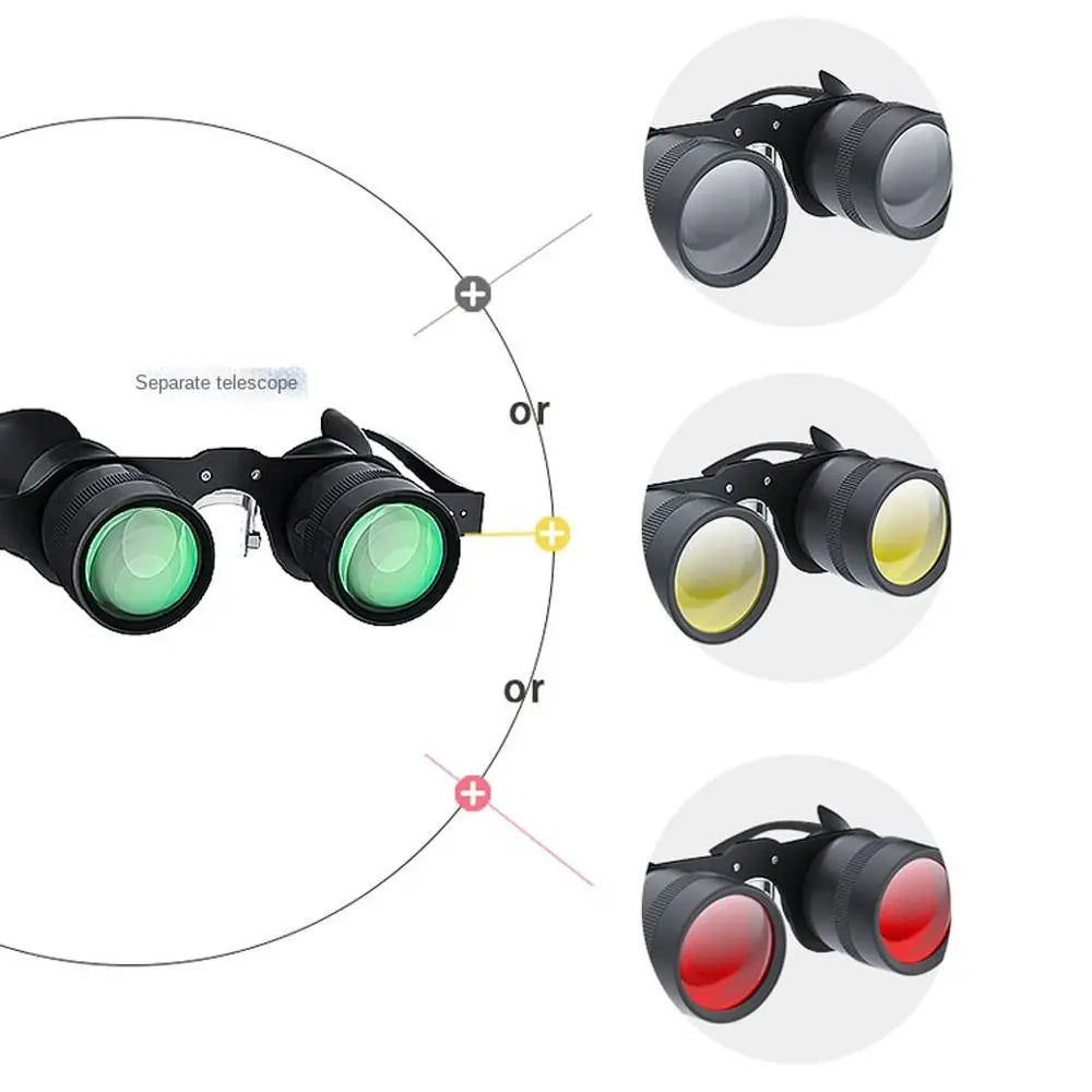 High Definition Binoculars Glasses Adjustable Focal Length Detachable Comfortable To Wear Long Lasting