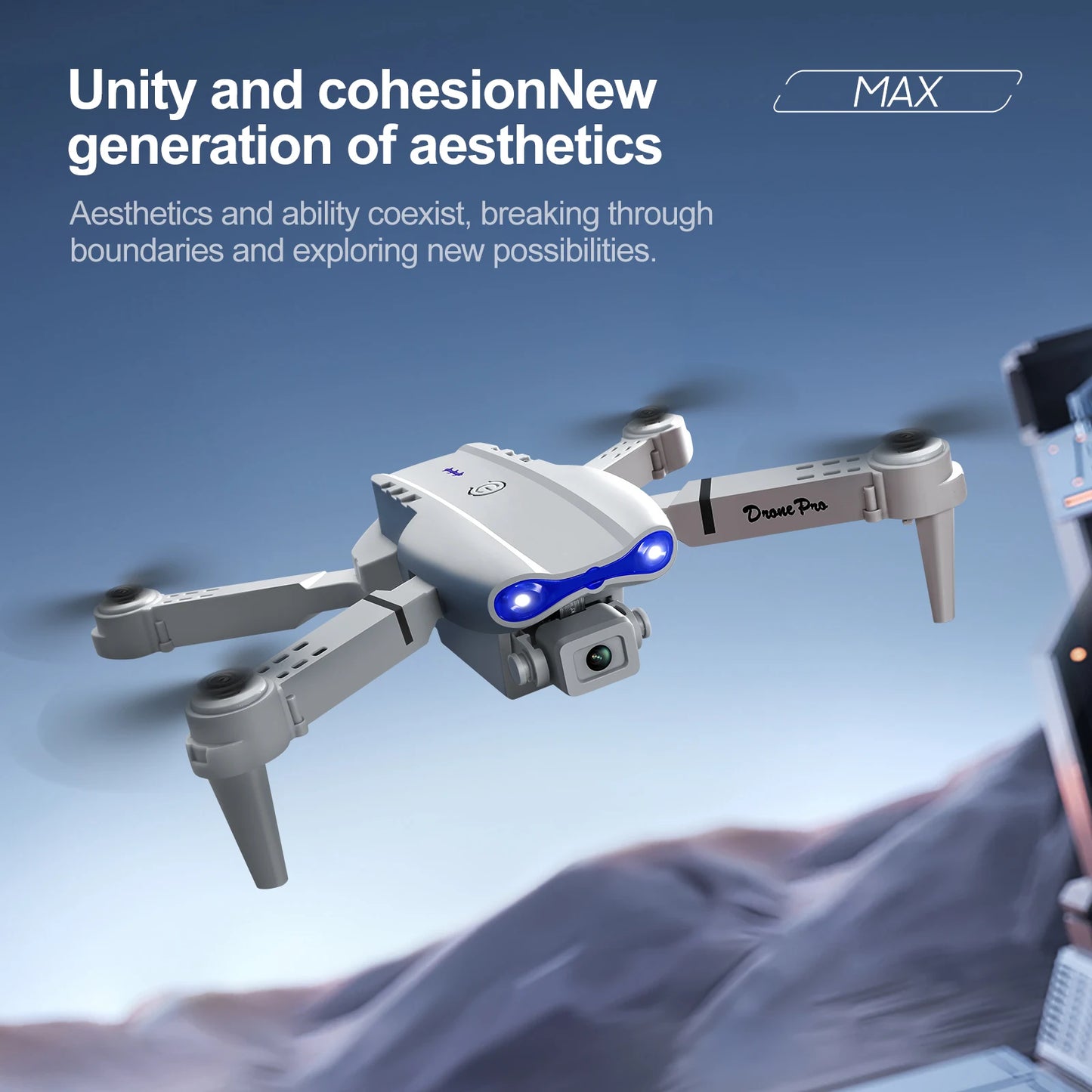 New E88 Drone Remote Control with Screen 4K Dual Camera Optical Flow Localization 2.4G RC Quadcopter One-button Take-off Drones