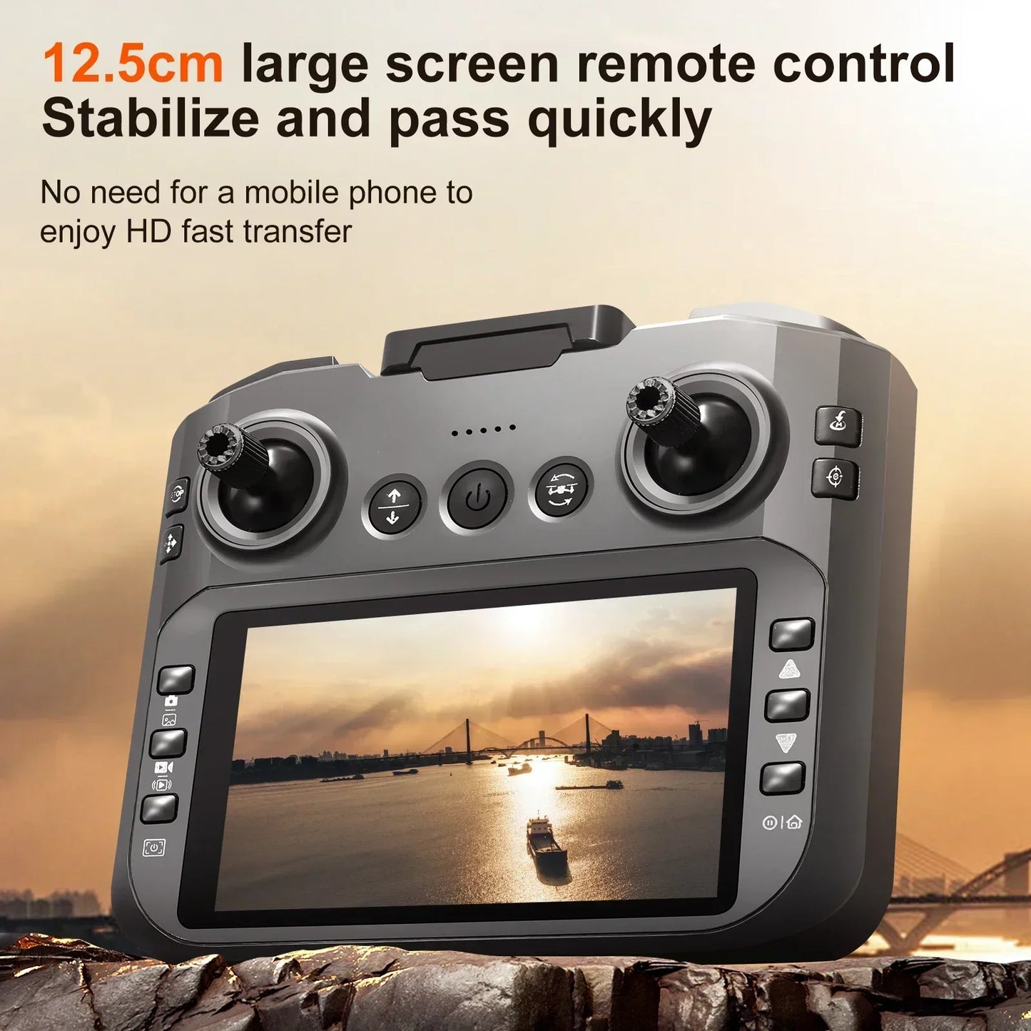 S156 Drone Upgraded Version Large Screen Remote Control Optical Flow Positioning ESC Dual Camera Four-side Obstacle Avoidance