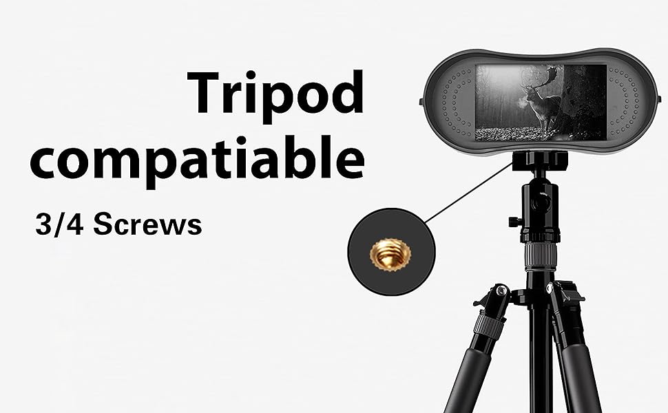 Binocular with Night Vision 10X Digital Zoom 9 Levels Infrared Visible 600M in 100% Darkness 5000mAh Rechargeable For Adults