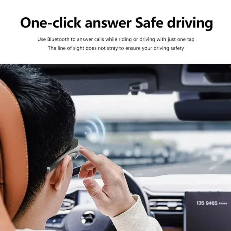 Bluetooth Smart Glasses Wireless Call Remote Headset Sunglasses Sports Driving Music Cycling Headphones UV Protection Sunglasses