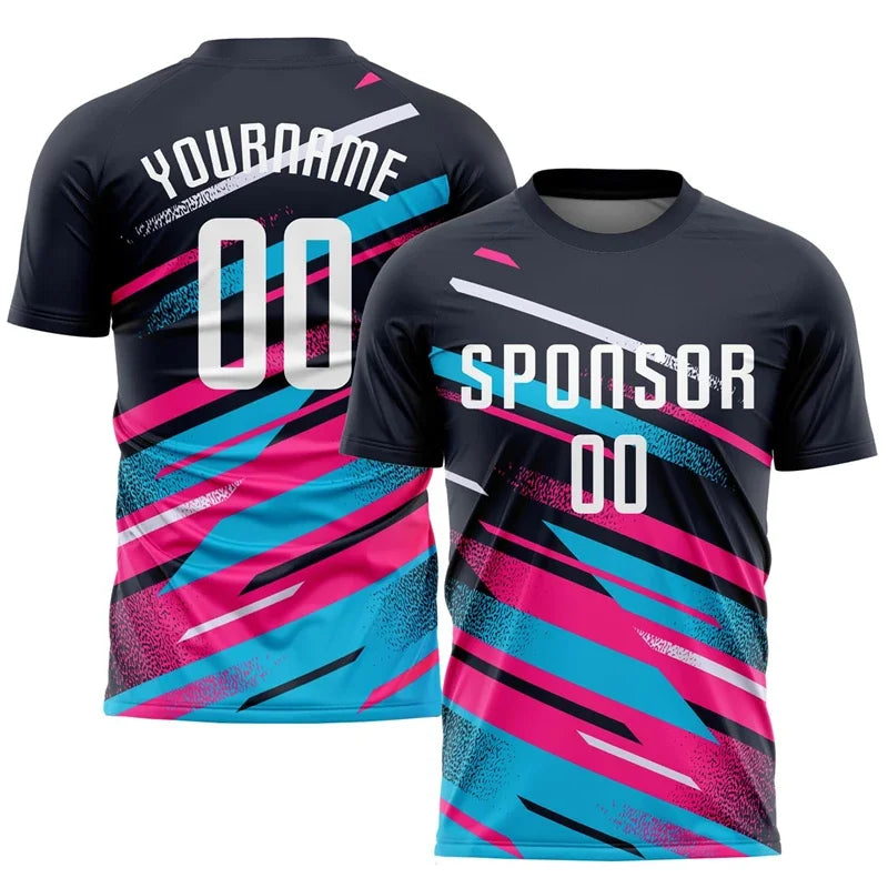 Custom Teamname 3D Printed Football T Shirt For Men Clothes Customized Sponsor Jersey Personalized Name Number Tshirt Soccer Tee