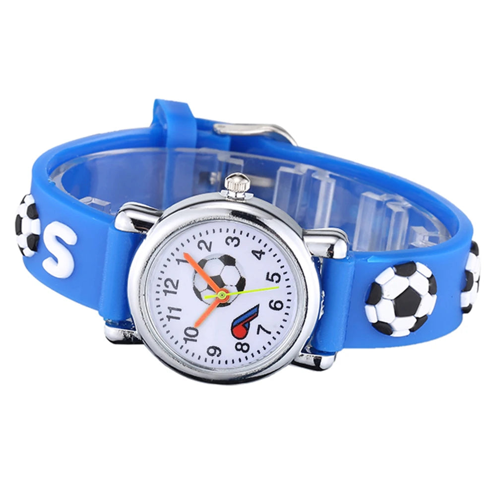 Football Silicone Kids Watches Unique Design Cartoon Ball Wristwatch Boy Quartz Montre Enfant Children Birthdays Gift reloj niño