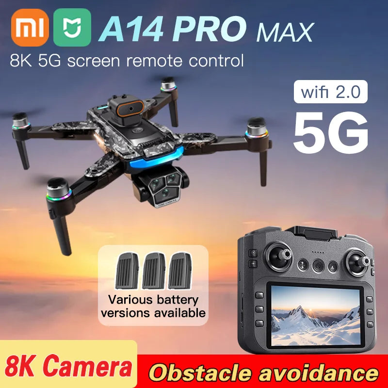 XIAOMI MIJIA A14 PRO MAX Drone Remote control with screen 5G WIFI Professional HD Aerial Photography Quadcopter Brushless drone