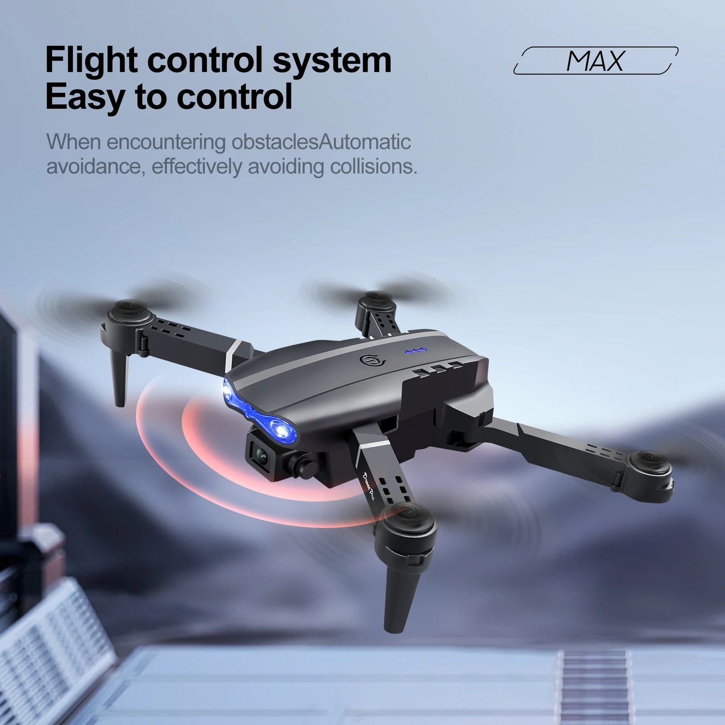 New E88 Drone Remote Control with Screen 4K Dual Camera Optical Flow Localization 2.4G RC Quadcopter One-button Take-off Drones