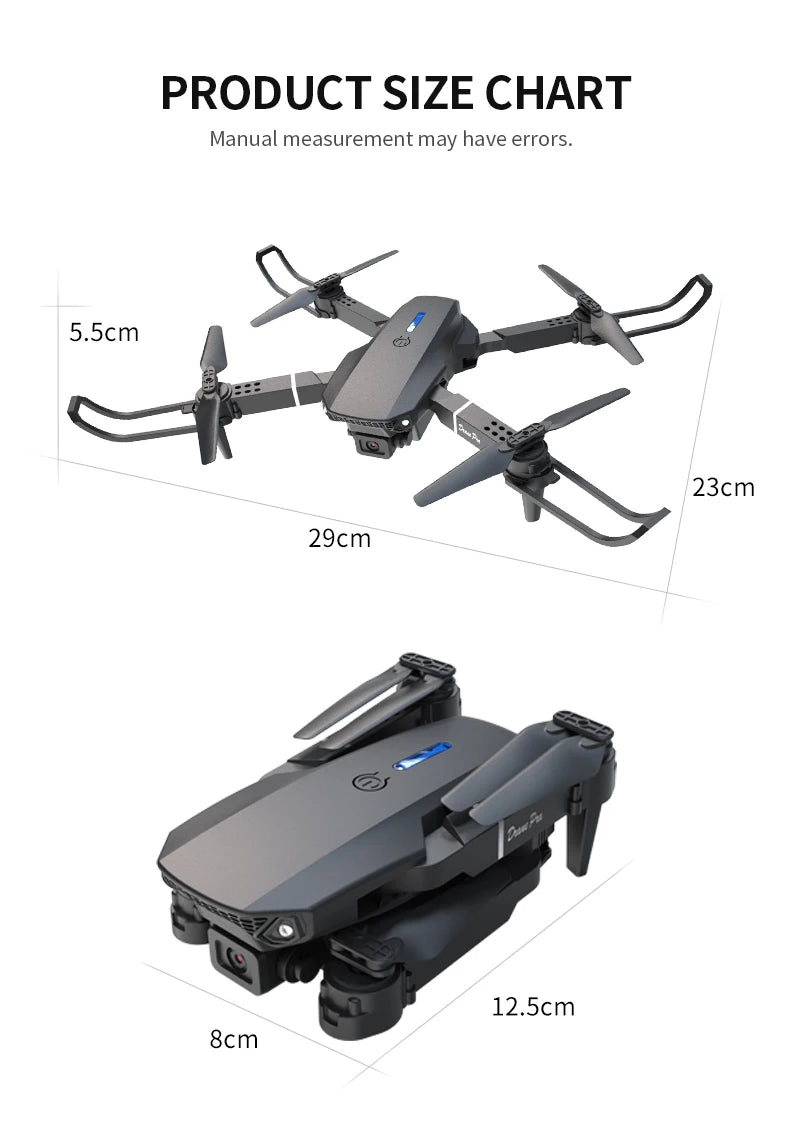 Drone 4k Professional Dron Remote Control Camera Model Airplane Multi-rotor Aircraft Quadcopter Drone UAV Wide-View