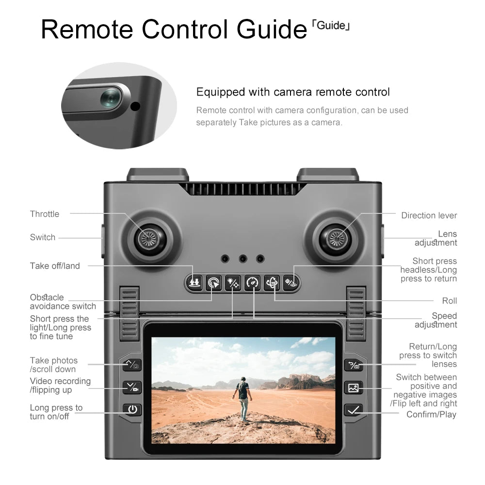 New M66 Drone 8K Folding Remote Control With Camera And Screen 5G FPV Camera Quadcopter Brushless Motor RC Quadcopter