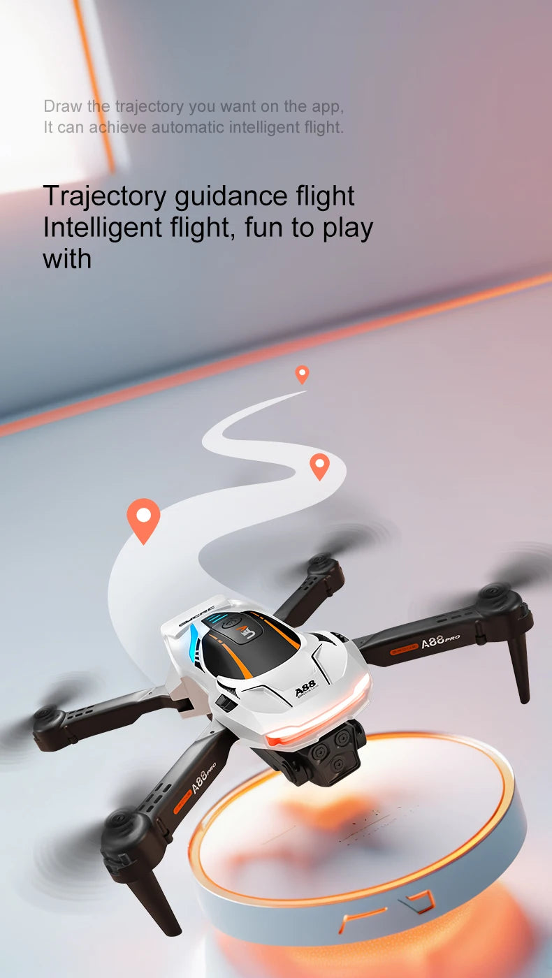 New A88 Remote Control 8K HD Drone Professional Dual Camera GPS Brushless Obstacle Avoidance Remote Control Plane Boy Gift Toys