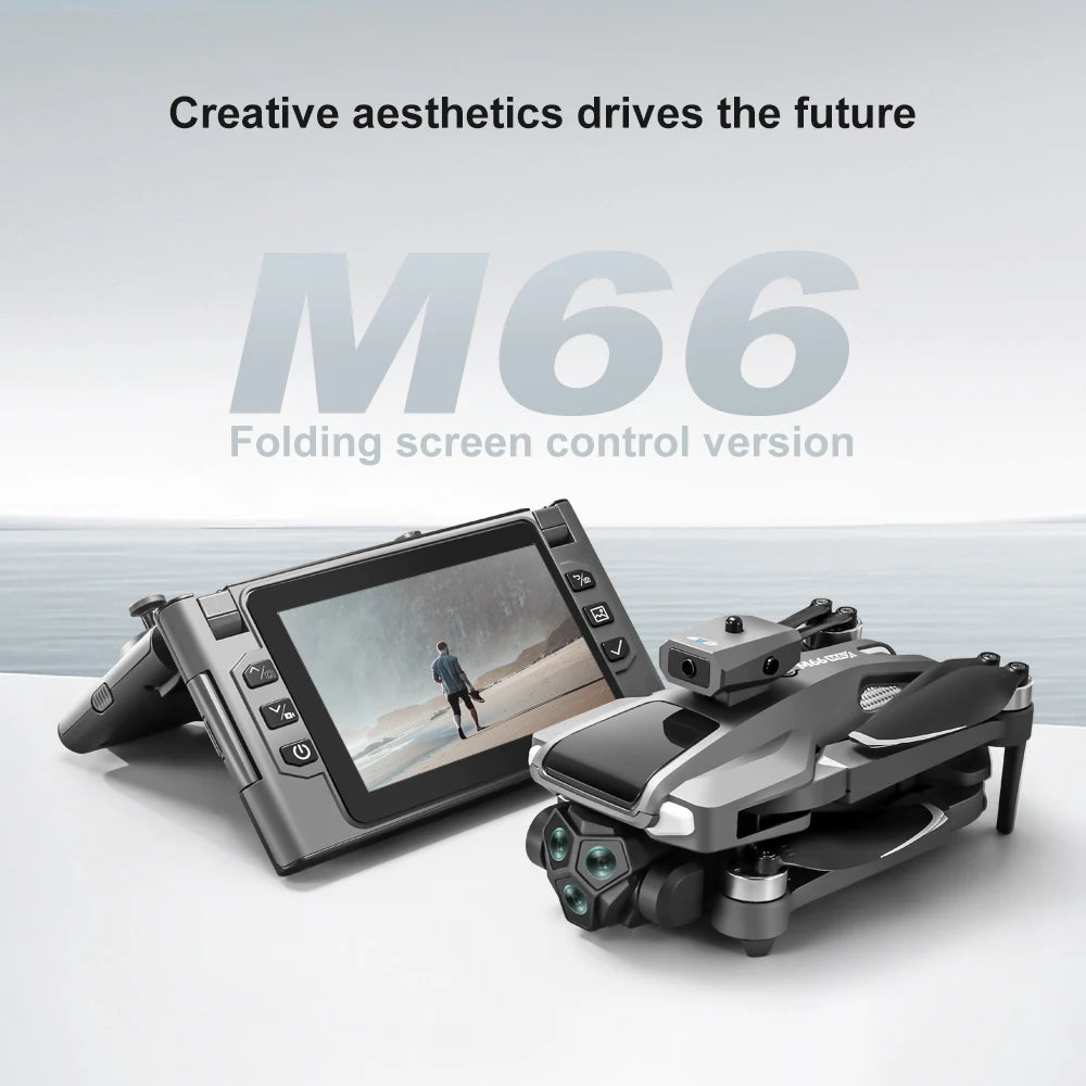 New M66 Drone 8K Folding Remote Control With Camera And Screen 5G FPV Camera Quadcopter Brushless Motor RC Quadcopter