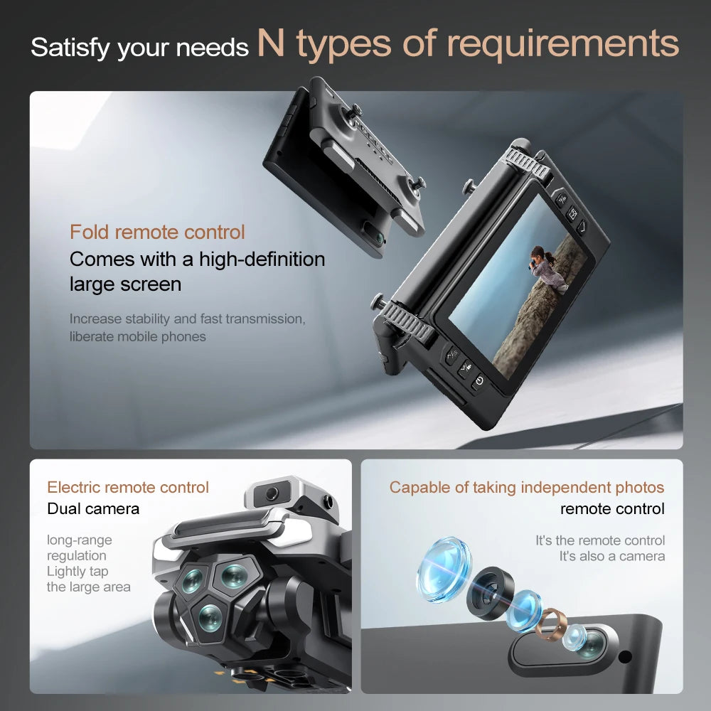 New M66 Drone 8K Folding Remote Control With Camera And Screen 5G FPV Camera Quadcopter Brushless Motor RC Quadcopter