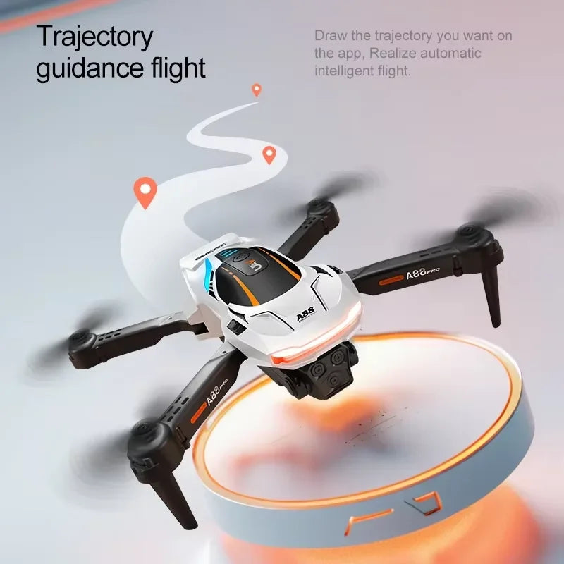 New A88 Remote Control 8K HD Drone Professional Dual Camera GPS Brushless Obstacle Avoidance Remote Control Plane Boy Gift Toys