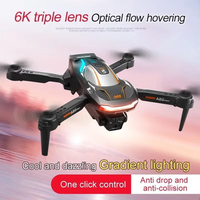 New A88 Remote Control 8K HD Drone Professional Dual Camera GPS Brushless Obstacle Avoidance Remote Control Plane Boy Gift Toys