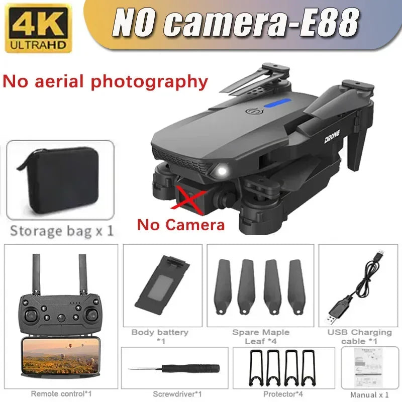 E99 Pro Drone Quadcopter Remote Control Handle Four Axis Aircraft HD 6K Photography UAV Altitude Fixation Helicopter Toys