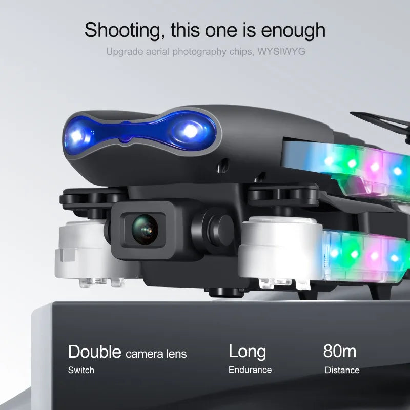 2025 NEW E88D E99D Drone Colorful Light with Screen Control HD 4K Dual Camera Foldable Mini RC Dron Boys Toys Gift Quadcopter