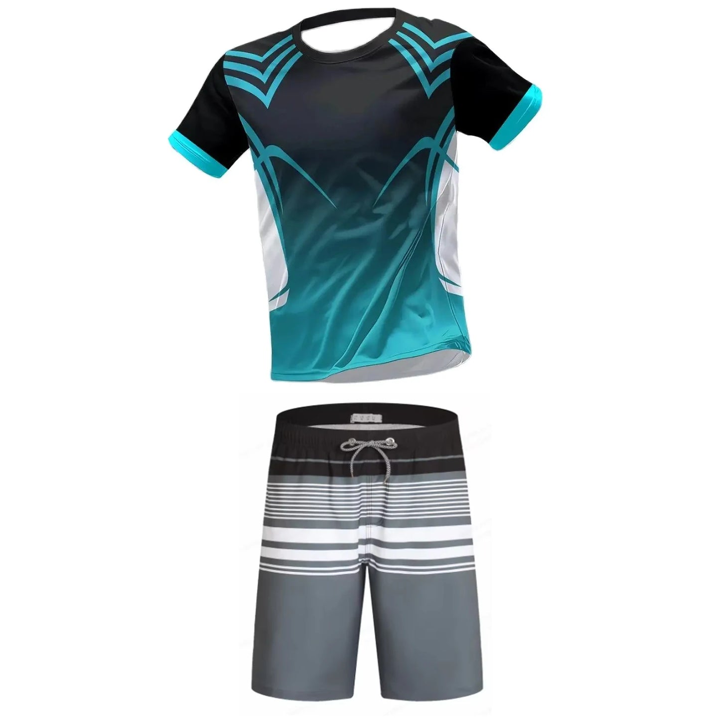 Football Jerseys for Men Soccer Jersey Tracksuit Short Sleeve Football Training Suit Summer T Shirt + Shorts Sports 2 Piece Set