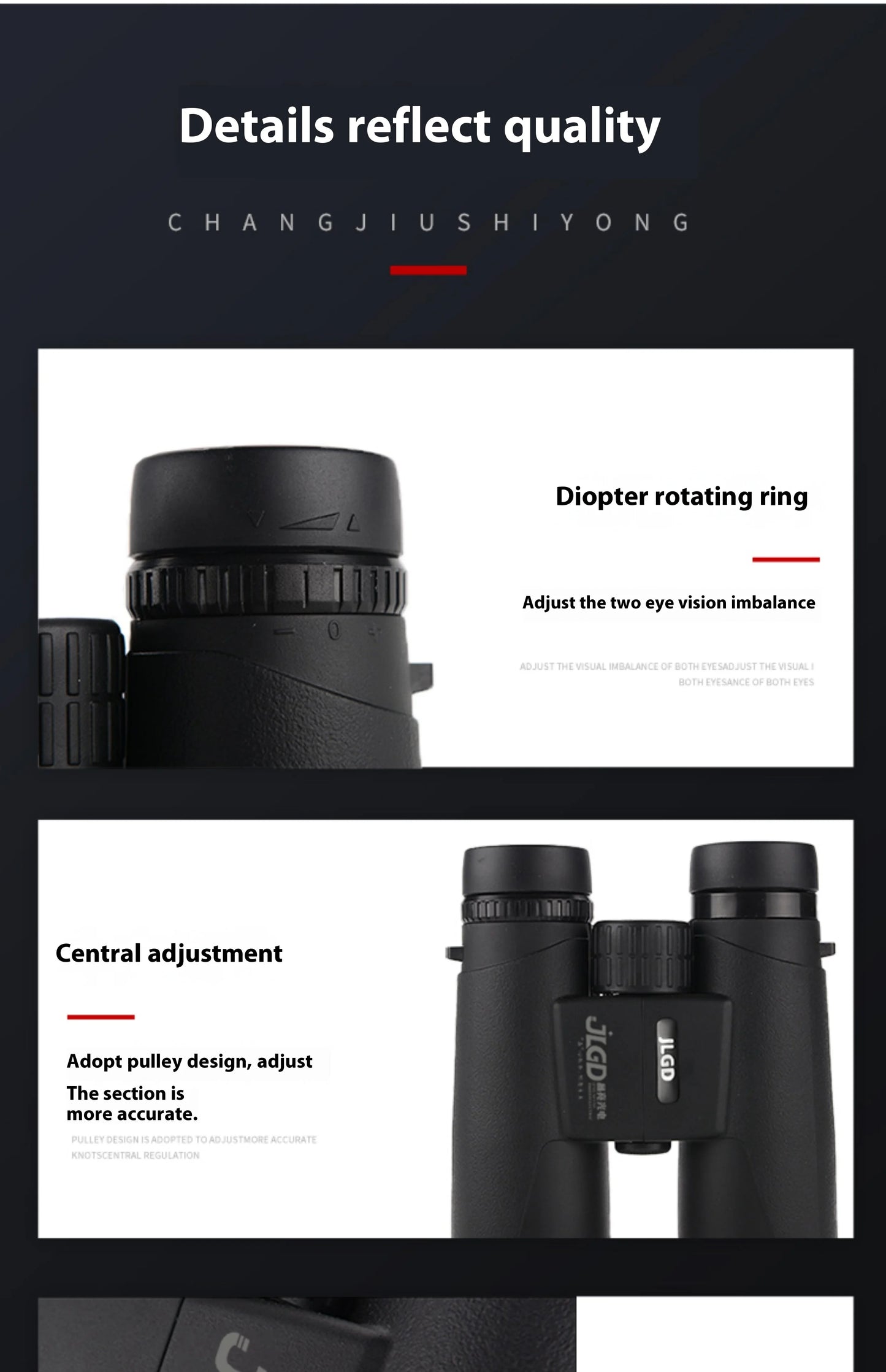 JLGD Telescope High-power HD Professional Binocular Glasses for Outdoor Camping and Mountaineering