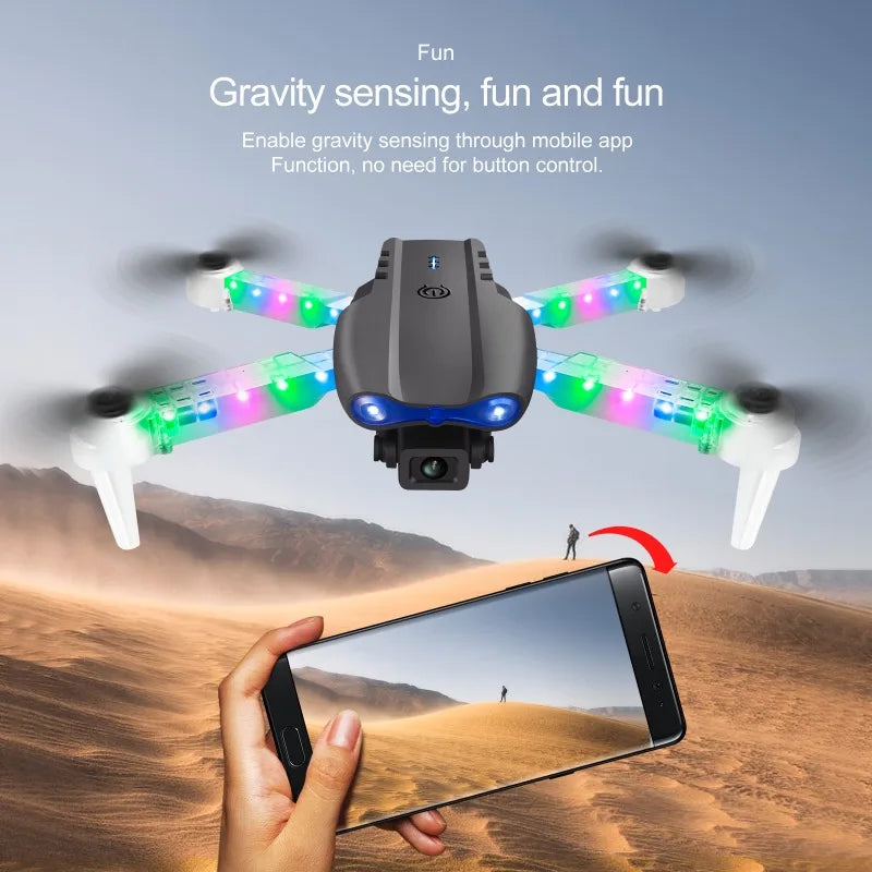 2025 NEW E88D E99D Drone Colorful Light with Screen Control HD 4K Dual Camera Foldable Mini RC Dron Boys Toys Gift Quadcopter