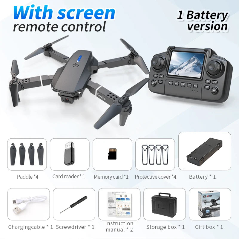 Drone 4k Professional Dron Remote Control Camera Model Airplane Multi-rotor Aircraft Quadcopter Drone UAV Wide-View