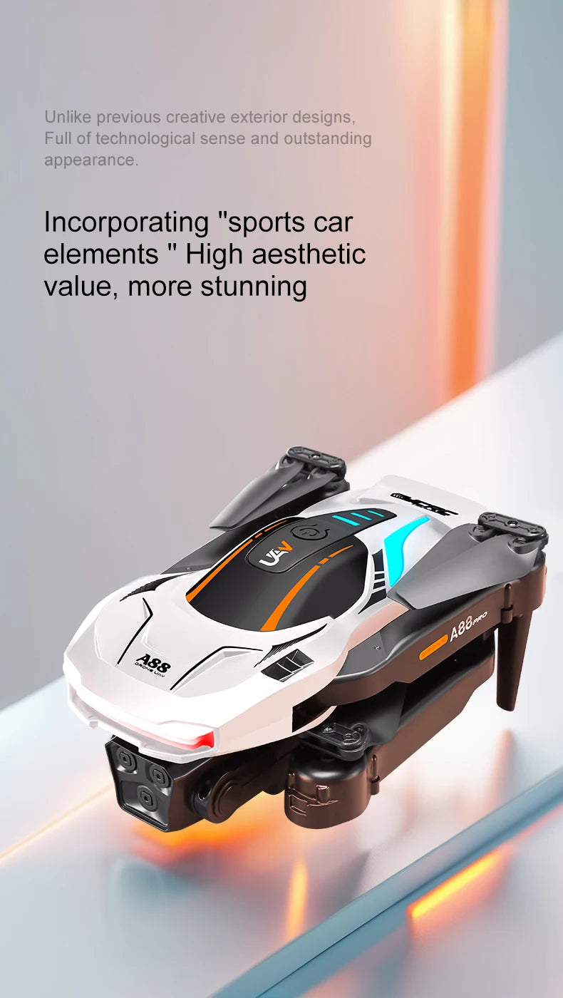New A88 Remote Control 8K HD Drone Professional Dual Camera GPS Brushless Obstacle Avoidance Remote Control Plane Boy Gift Toys