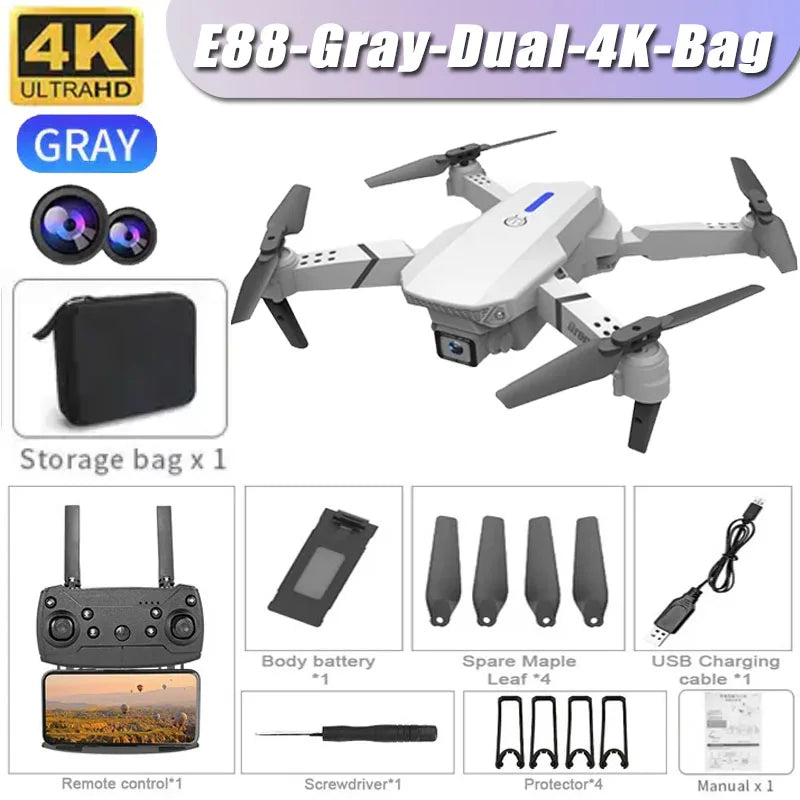 E99 Pro Drone Quadcopter Remote Control Handle Four Axis Aircraft HD 6K Photography UAV Altitude Fixation Helicopter Toys