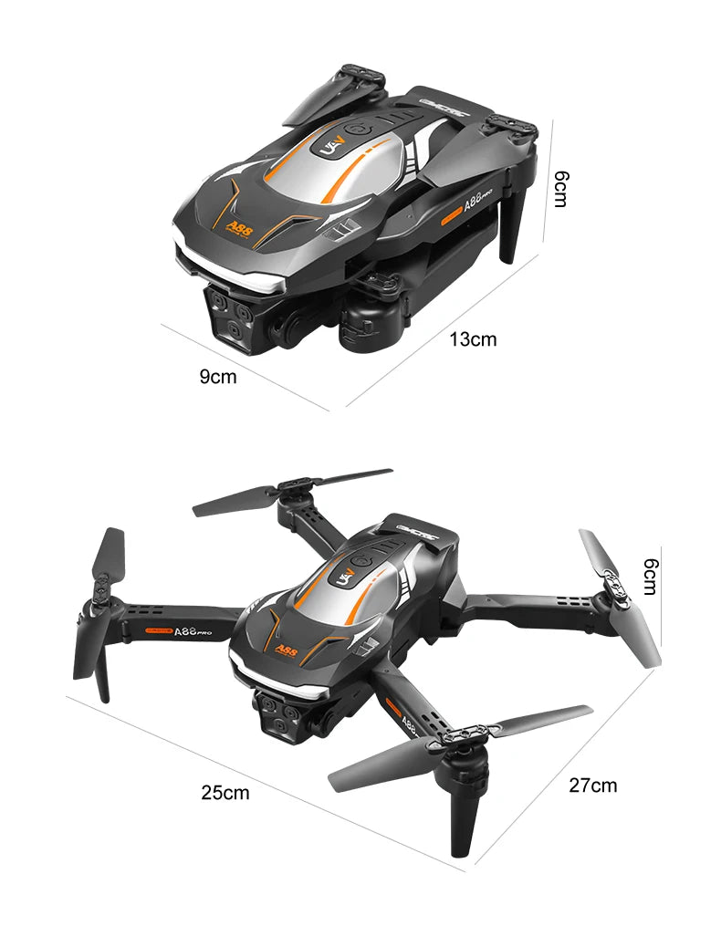 New A88 Remote Control 8K HD Drone Professional Dual Camera GPS Brushless Obstacle Avoidance Remote Control Plane Boy Gift Toys