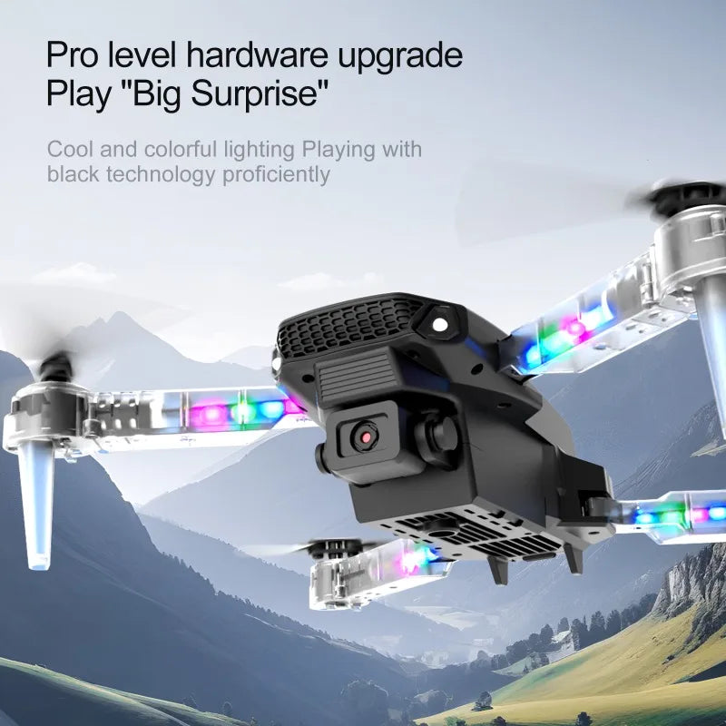 2025 NEW E88D E99D Drone Colorful Light with Screen Control HD 4K Dual Camera Foldable Mini RC Dron Boys Toys Gift Quadcopter