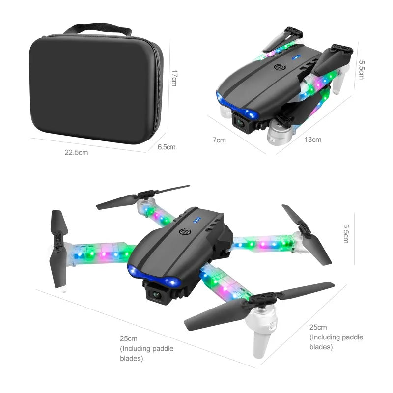 2025 NEW E88D E99D Drone Colorful Light with Screen Control HD 4K Dual Camera Foldable Mini RC Dron Boys Toys Gift Quadcopter