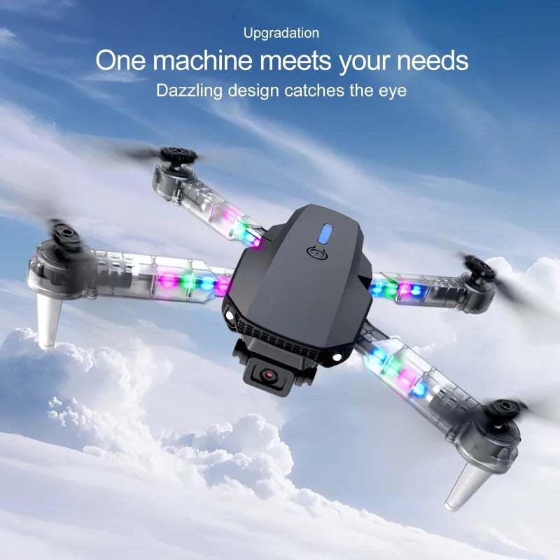 2025 NEW E88D E99D Drone Colorful Light with Screen Control HD 4K Dual Camera Foldable Mini RC Dron Boys Toys Gift Quadcopter