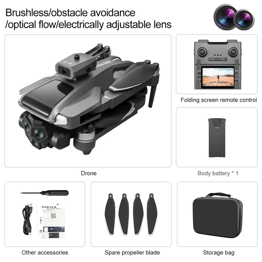 New M66 Drone 8K Folding Remote Control With Camera And Screen 5G FPV Camera Quadcopter Brushless Motor RC Quadcopter