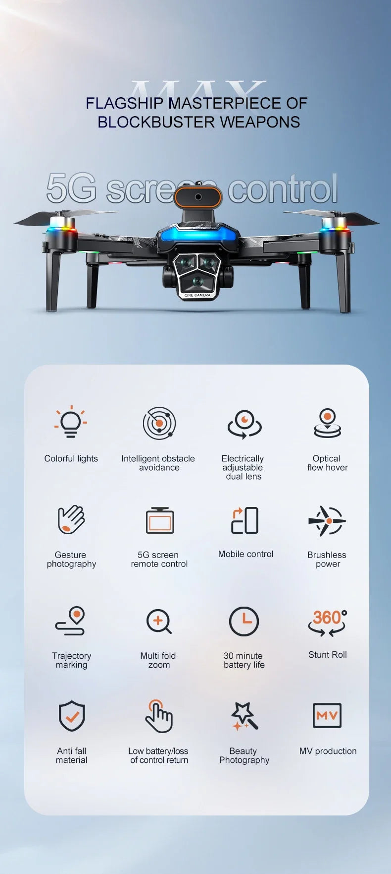 XIAOMI MIJIA A14 PRO MAX Drone Remote control with screen 5G WIFI Professional HD Aerial Photography Quadcopter Brushless drone