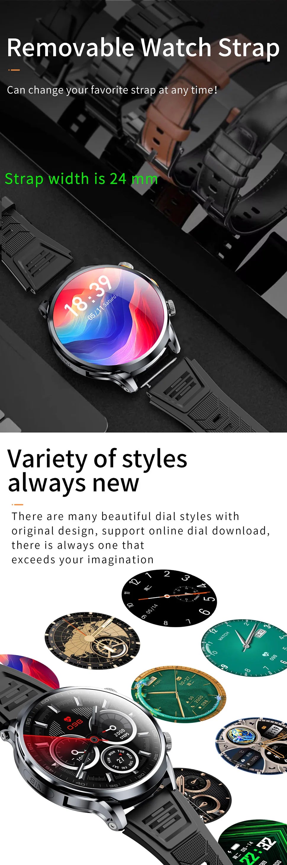 2025 NEW Smart Watch 4G Android 1.95 inch IPS 360*360 Screen With 200W Camera GPS WIFI 32GB ROM Smartwatch With 1100Mah Battery