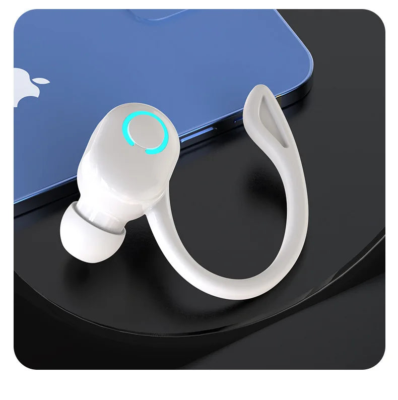 Bluetooth 5.2 Business Wireless Headphone Ear-Hook Mini HIFI Bass Noise Cancelling Earphone With Mic Sport Game Headset