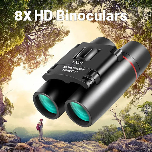 Binoculars 8x21 HD Imaging Portable Foldable Suitable for Travel Hiking Bird-watching Concerts