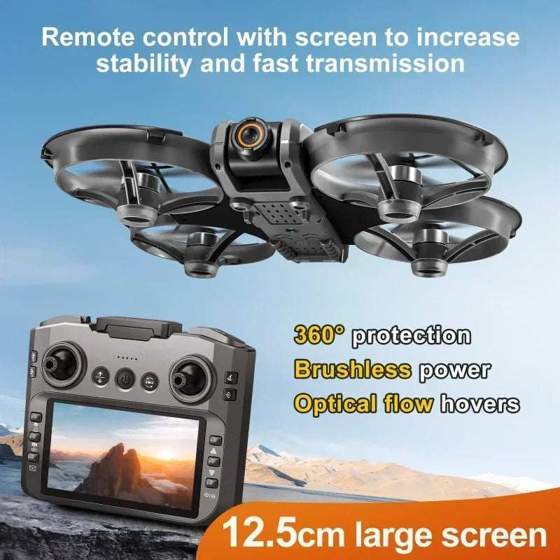 S156 Drone Upgraded Version Large Screen Remote Control Optical Flow Positioning ESC Dual Camera Four-side Obstacle Avoidance