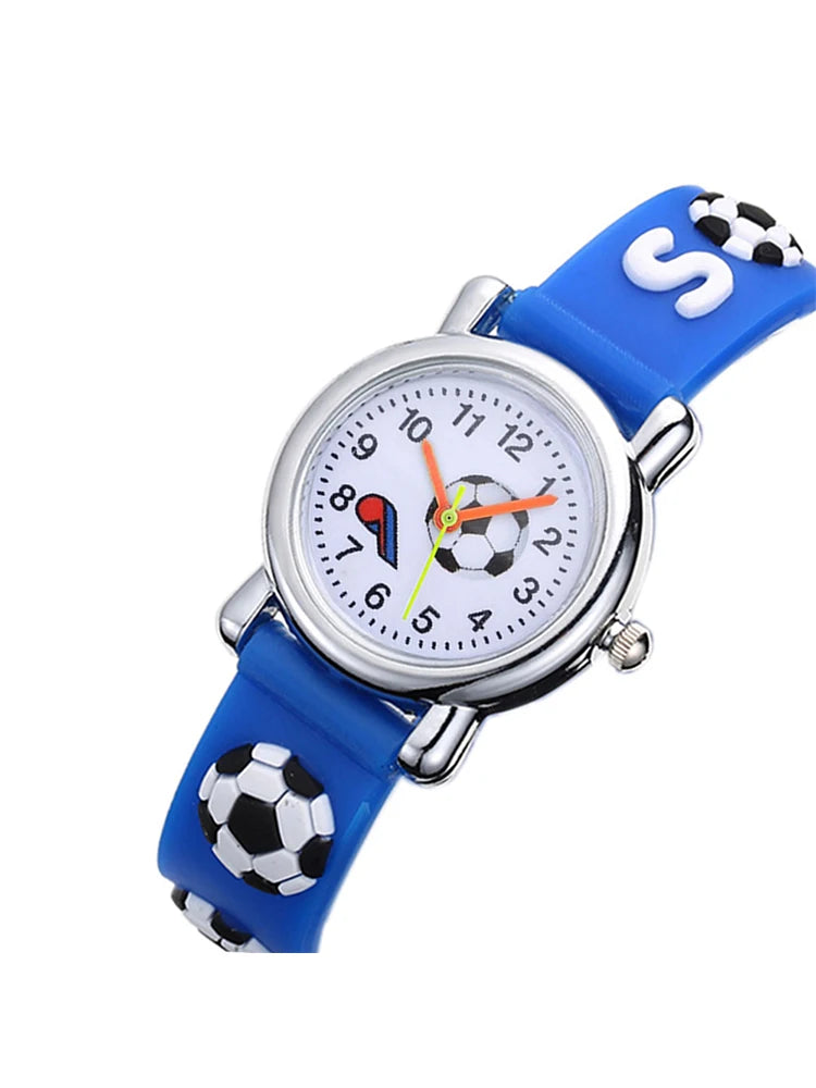 Football Silicone Kids Watches Unique Design Cartoon Ball Wristwatch Boy Quartz Montre Enfant Children Birthdays Gift reloj niño