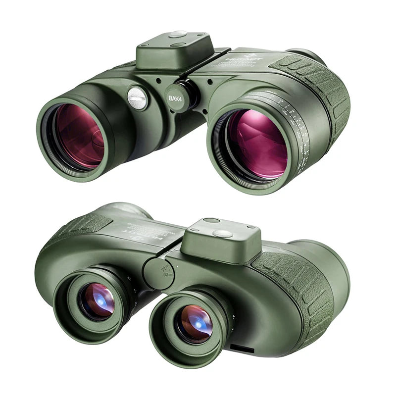 Marine Binoculars 10x50 with Rangefinder Compass for Adults FMC Lens IPX7 Waterproof Telescope for Birdwatching Hunting Boating
